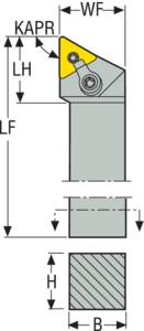 Seco MTJNRS-16-4D ISO Portaherramientas de Torneado Exterior TN..43. Derecho