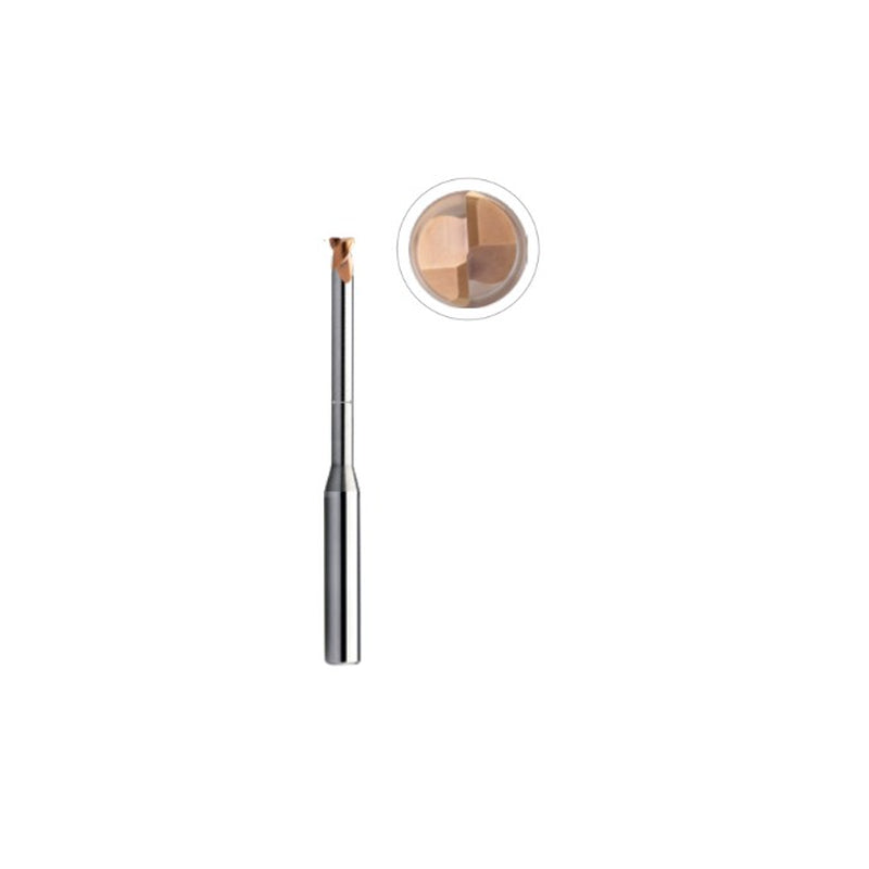 Cortador VHM 2.5x60mm R.5 Zanco 4mm 4G TiSiN HPMT