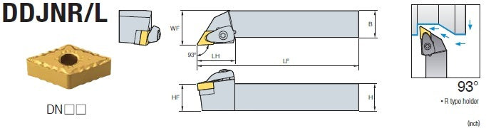 Porta Herramienta DDJNR16-3D KORLOY