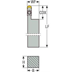 Seco CRDCR3225P09C ISO Portaherramientas de Torneado Exterior R.GX0907.. Derecho 