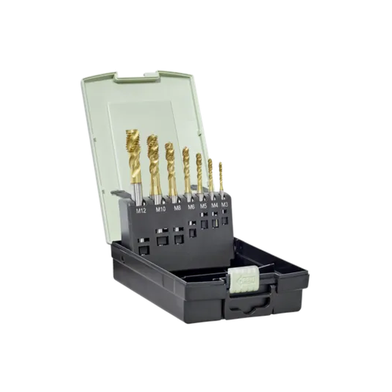 TC115-SET1-M3-M12-WY80FC Juego Machuelo 7 Piezas HSS-E Marca Walter