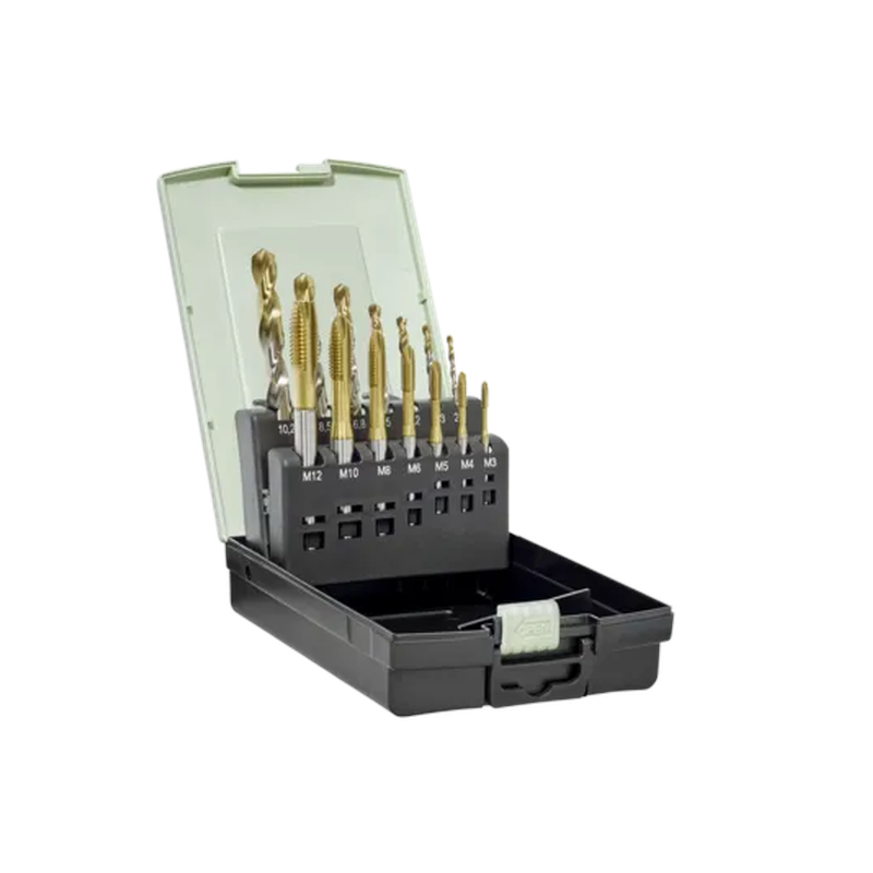 TC216-SET2-M3-M12-WY80FC Juego Machuelo 14 Piezas HSS-E Marca Walter
