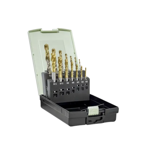 TC115-SET2-M3-M12-WY80AA Juego Machuelo 14 Piezas HSS-E Marca Walter