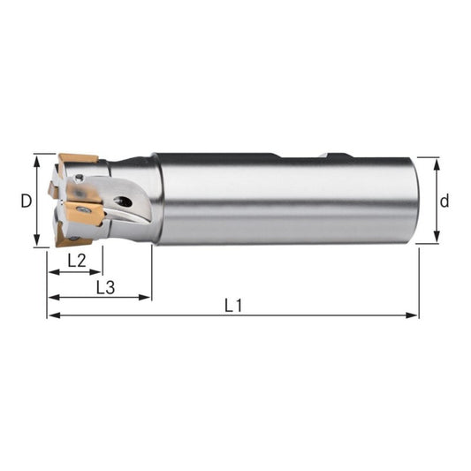 Cortador con insertos Diam. 15mm 2 insertos