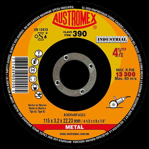 Austromex 390 Disco de corte 4-1/2